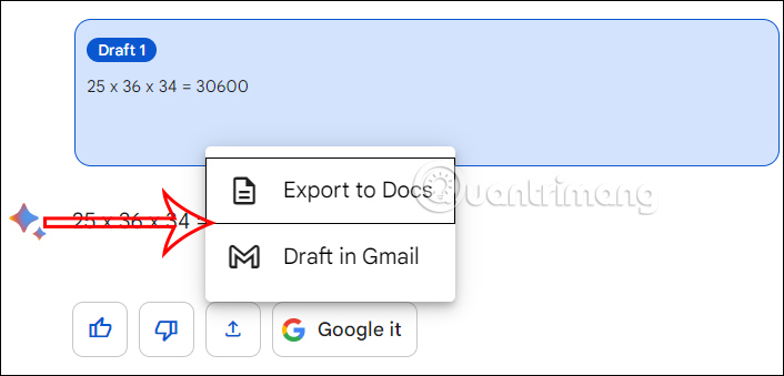 Xuất câu trả lời khác trên Google Bard