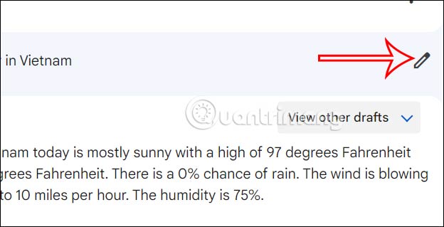 Chỉnh câu hỏi với Google Bard