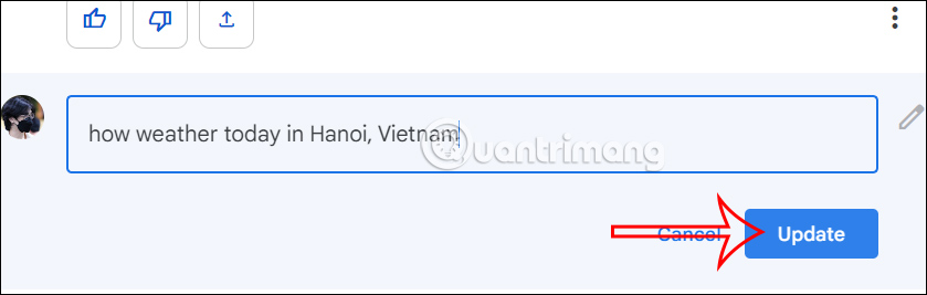 Cập nhật câu hỏi với Google Bard