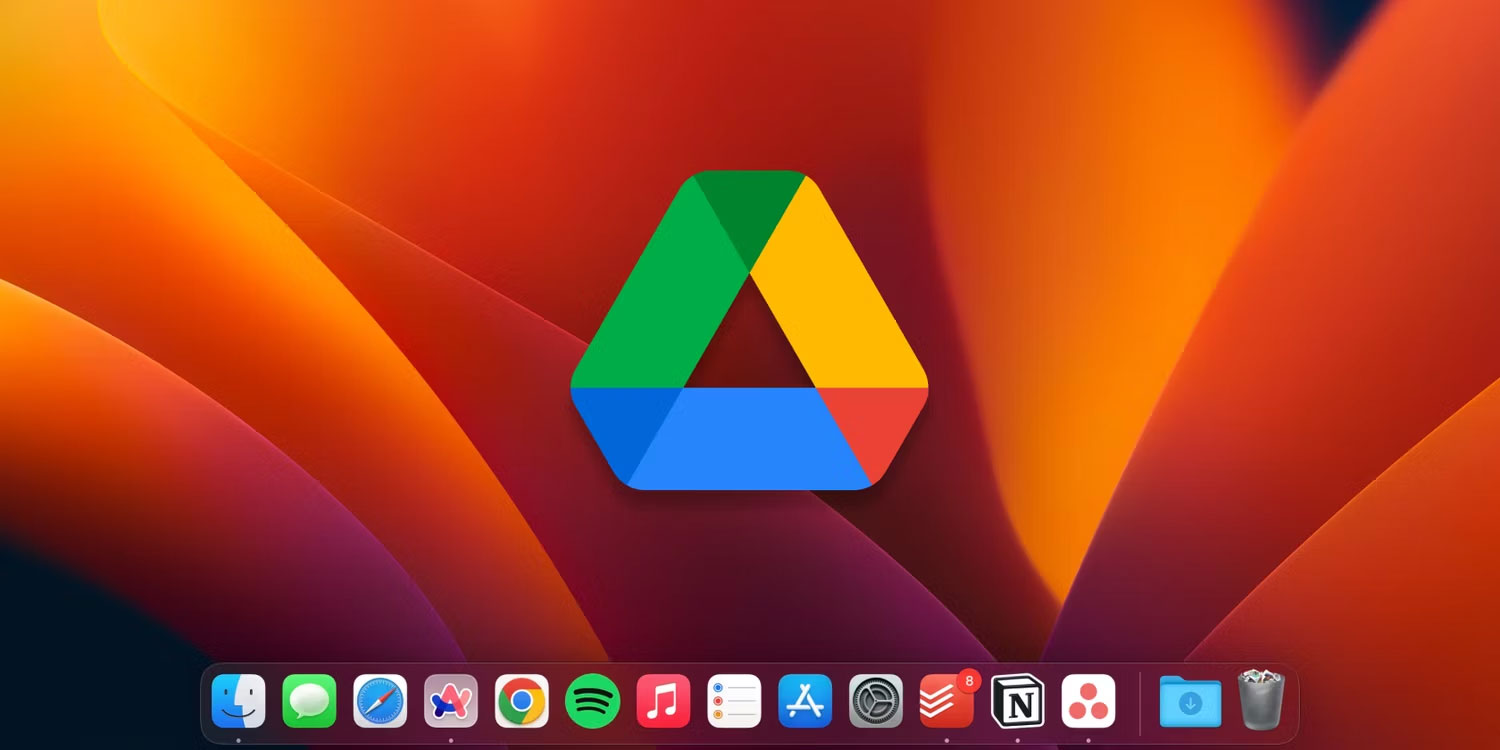 Logo Google Drive trên desktop Mac