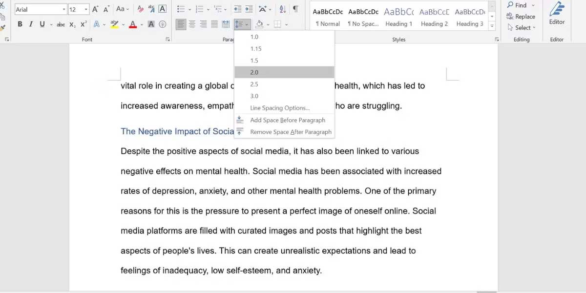 Giãn cách đoạn trong Word