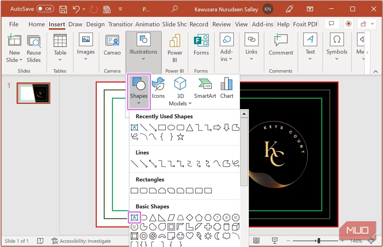 Thêm hộp văn bản trong PowerPoint