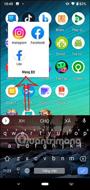 Tên thư mục ứng dụng Android