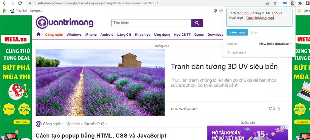 Nhấn nút Lưu trang