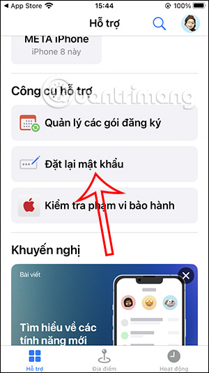 Đổi mật khẩu iCloud
