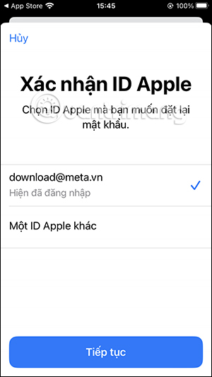 Chọn mật khẩu Apple ID