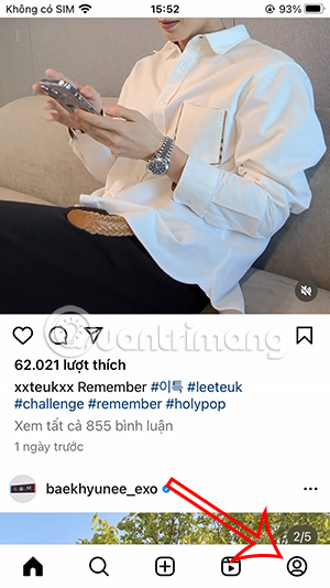 Truy cập Instagram cá nhân