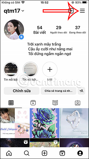 Tùy chỉnh Instagram cá nhân