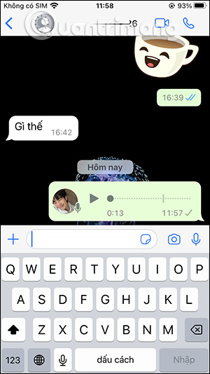 Tin nhắn âm thanh trên WhatsApp