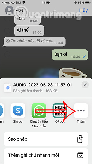 Mở rộng tùy chọn gửi file âm thanh