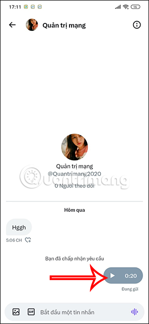 Tin nhắn âm thanh trên Twitter