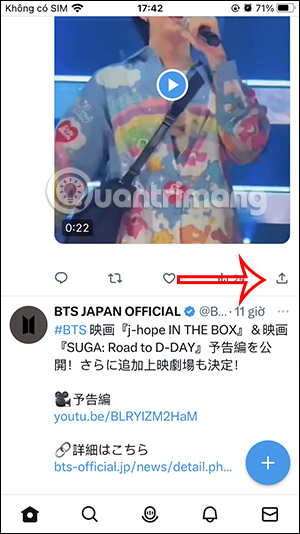 Chia sẻ tweet trong Twitter