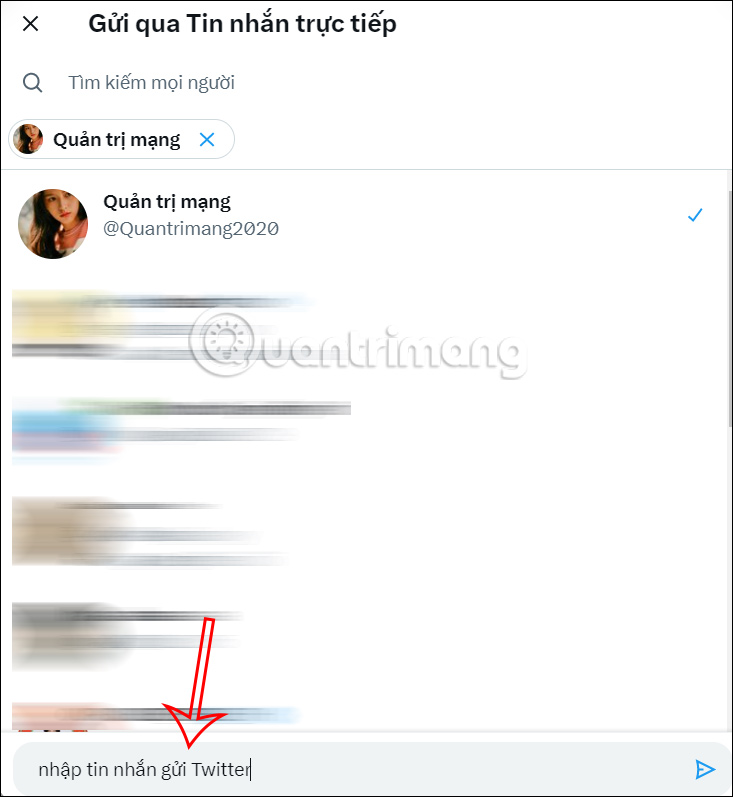 Gửi bài đăng trong Twitter