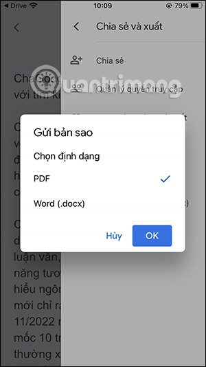 Chọn định dạng tập tin muốn lưu