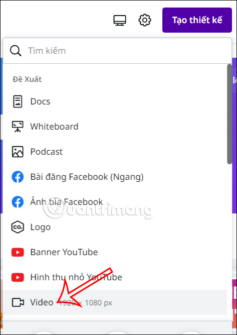 Chỉnh video trên Canva