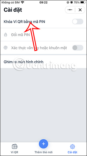 Kích hoạt bảo mật ví QR trên Zalo