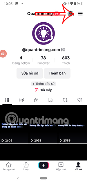 Tùy chọn TikTok