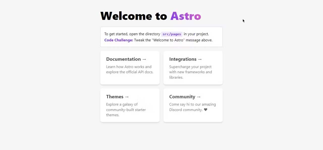 Chào mừng tới Astro