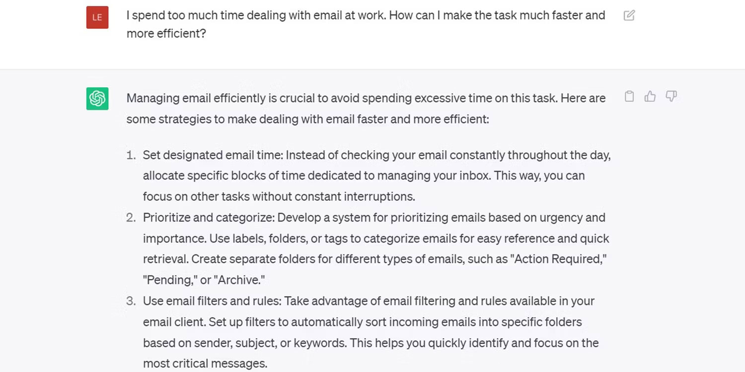 Lời nhắc email ChatGPT
