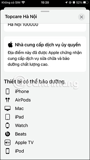 Cửa hàng sửa chữa iPhone uy tín
