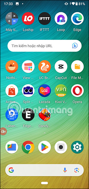 Hiển thị tiện ích Bing Chat AI Android