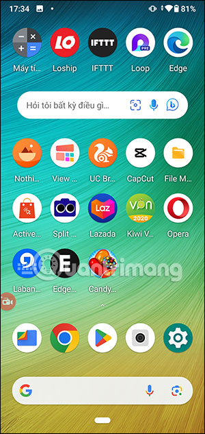 Tiện ích Bing Chat AI Android