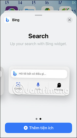 Thêm tiện ích Bing Chat AI