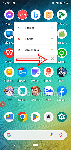 Tại tiện ích Bing Chat AI Android