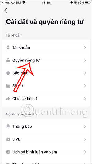 Quyền riêng tư TikTok
