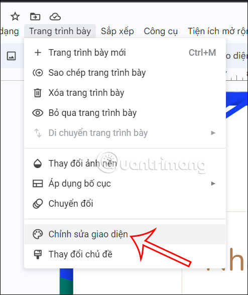 Chỉnh theme slide trong Google Slides
