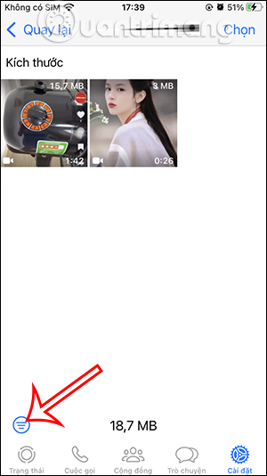 Lọc dữ liệu trên WhatsApp