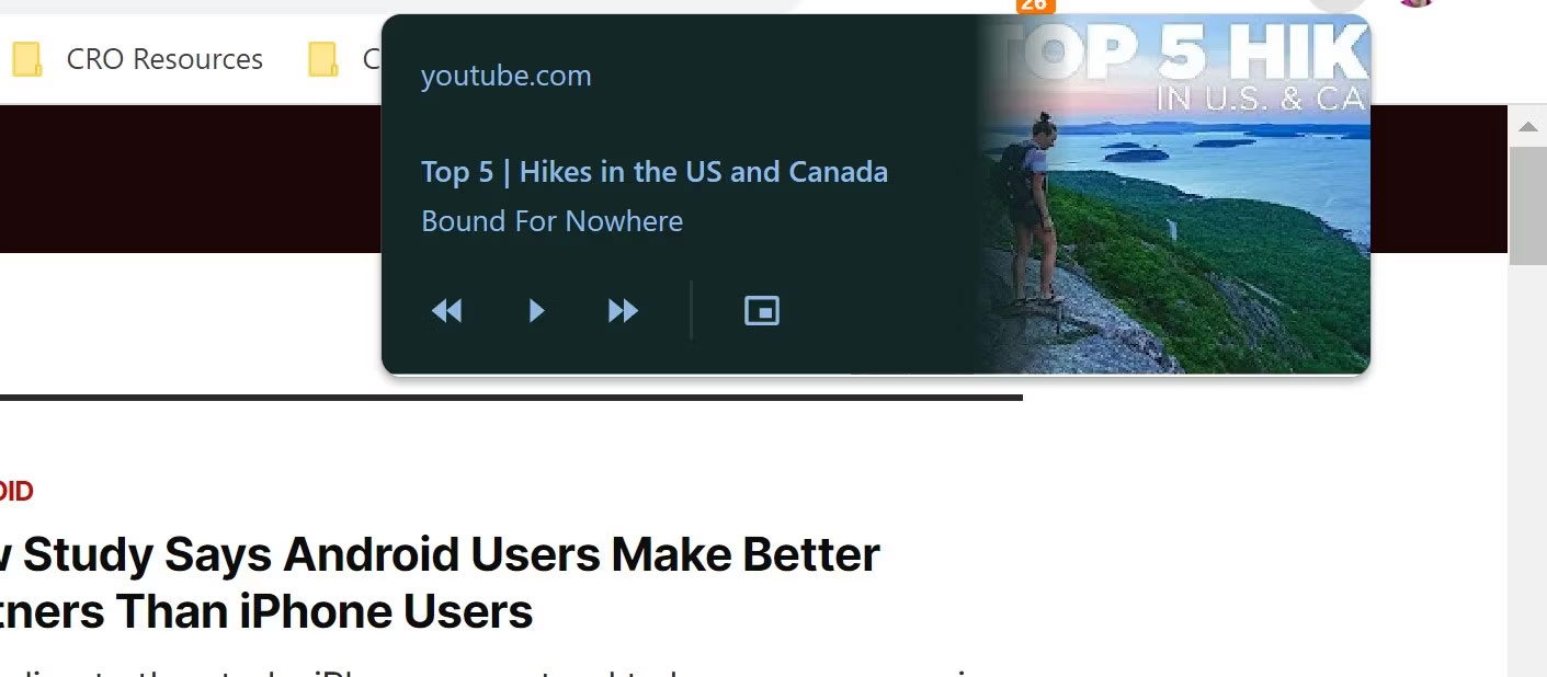 Điều khiển YouTube trong Google Chrome