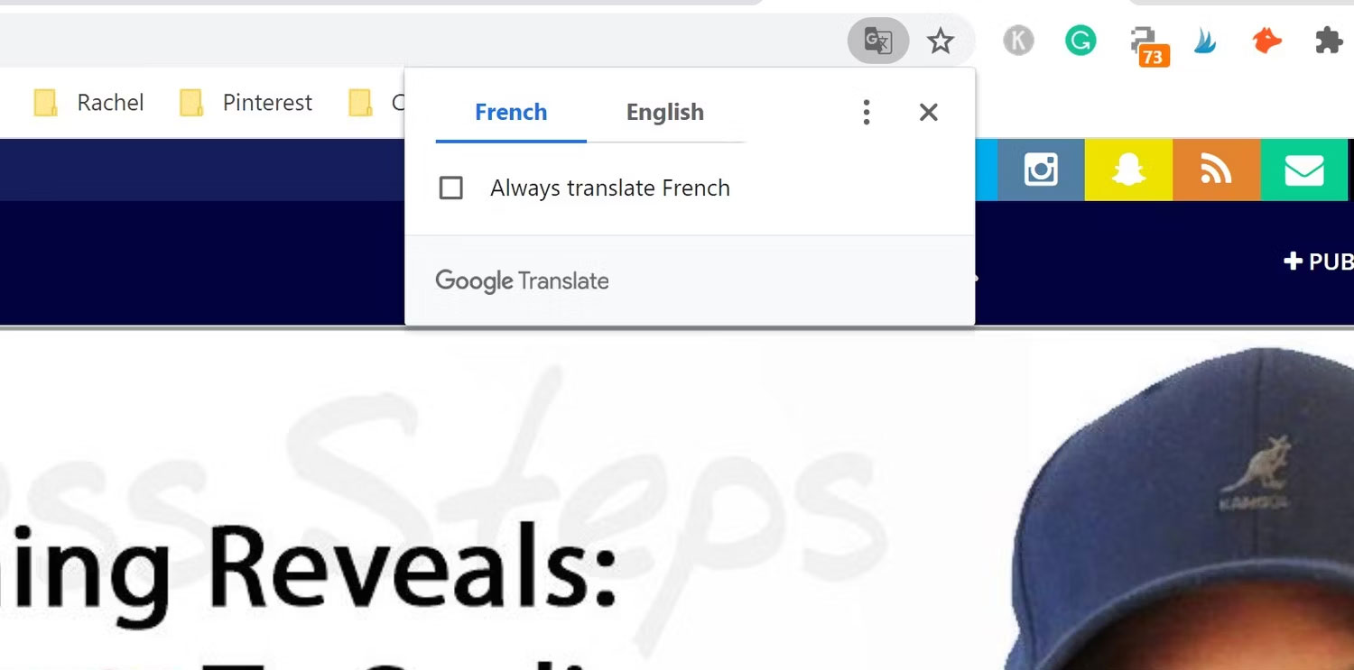 Tùy chọn ngôn ngữ Google Chrome