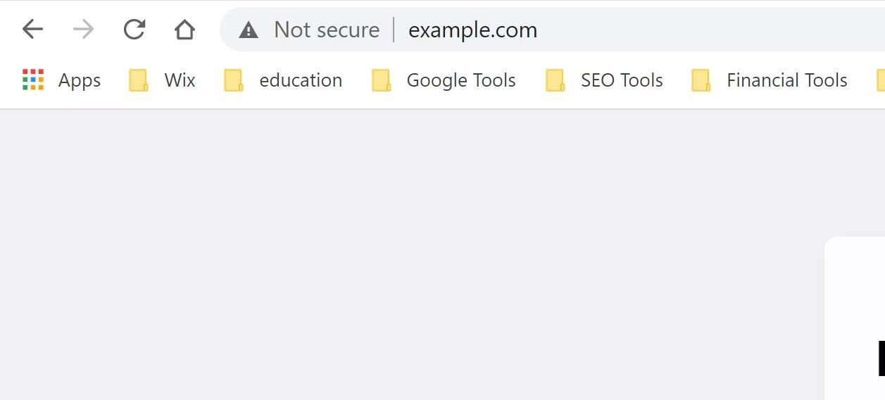Biểu tượng không an toàn trong Google Chrome