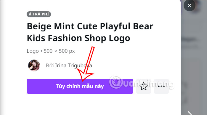 Chỉnh lại thiết kế logo Canva