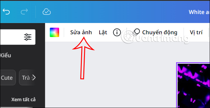 Sửa phần nền logo Canva