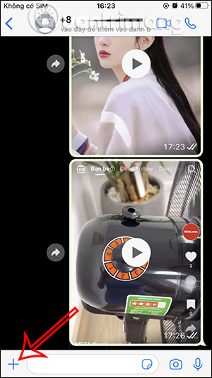Tùy chọn nhắn tin WhatsApp