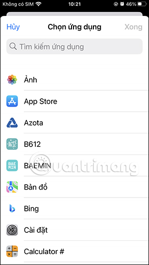 Ứng dụng trên iPhone