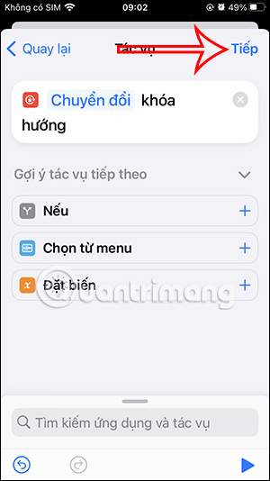 Lưu tác vụ cho ứng dụng