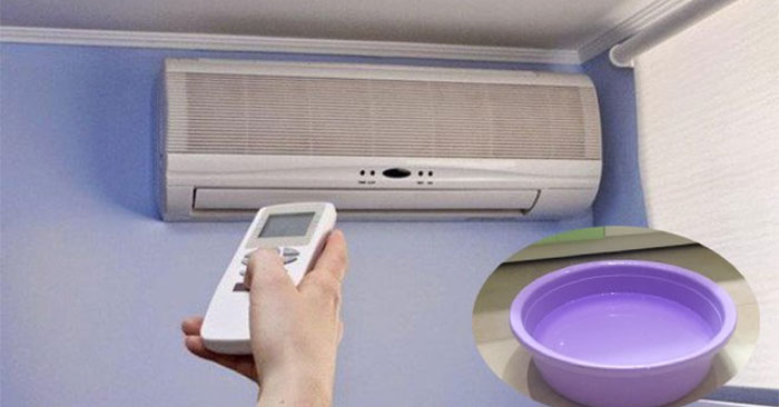 Đặt chậu nước trong phòng điều hòa