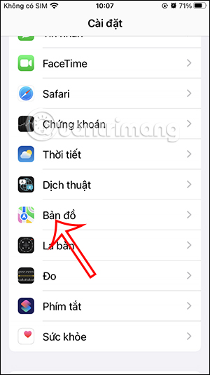 Cài đặt Bản đồ