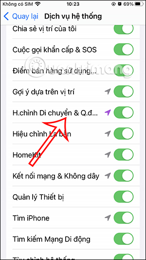 Hiệu chỉnh di chuyển và quãng đường