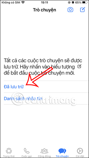 Tin nhắn WhatsApp đã lưu trữ