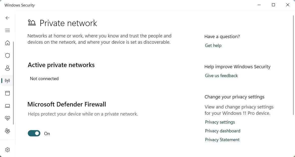 Vô hiệu hóa Microsoft Defender Firewall