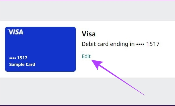 Chỉnh thẻ thanh toán Amazon 