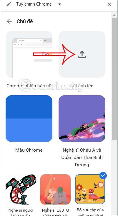Tải ảnh giao diện trên Google Chrome