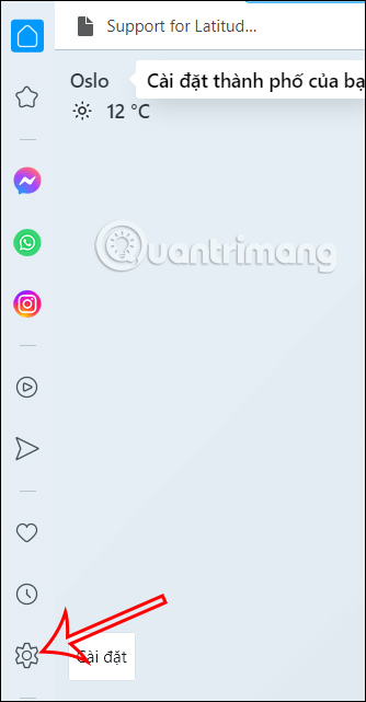 Cài đặt trên Opera