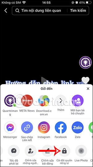 Cài đặt riêng tư video TikTok