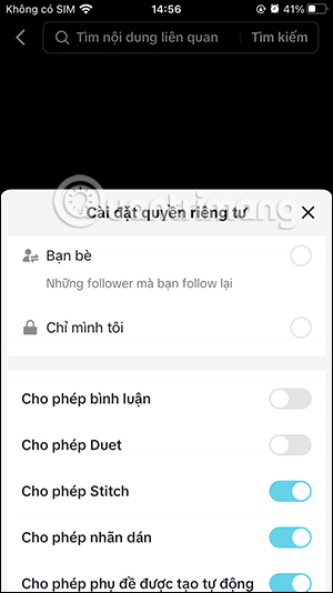 Tùy chỉnh bình luận video TikTok