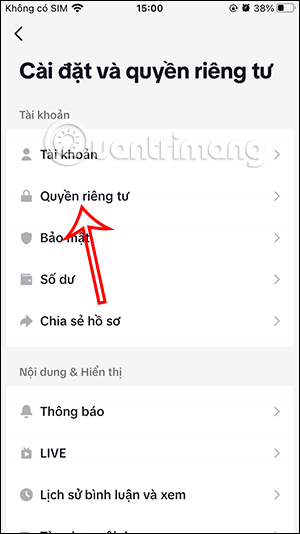 Quyền riêng tư TikTok